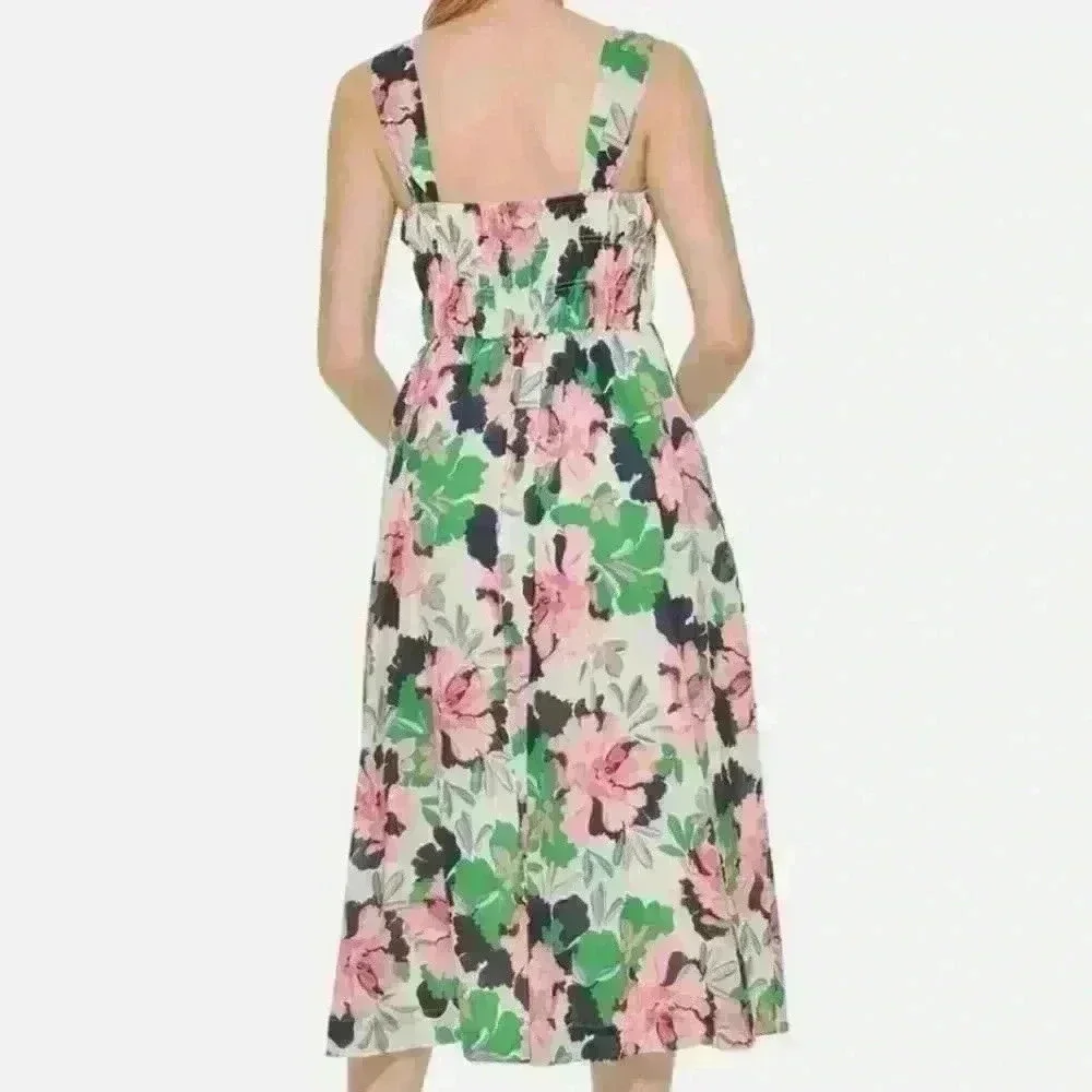 Tommy Hilfiger Women's Isla Floral Smocked Midi Dress size 16 - Picture 2 of 16